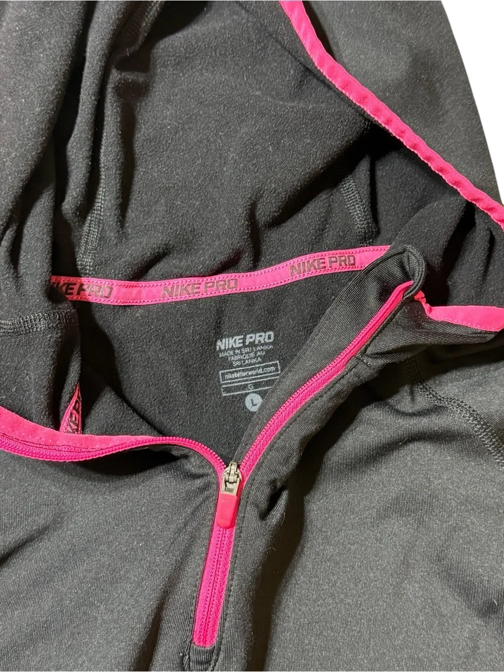 Nike Pro Hooded Dri-fit Sweatshirt. Girls Youth Large.
